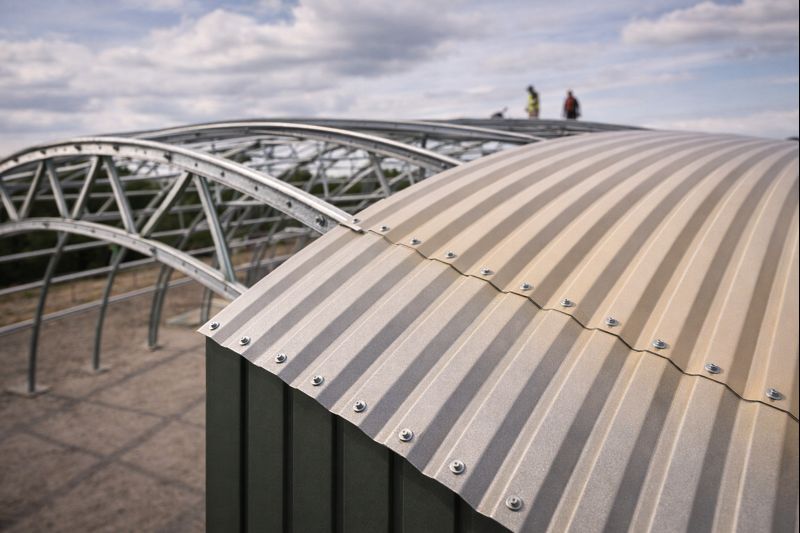 Пример объекта: ангар/навес из профнастила C44ПГ